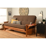 Kodiak Furniture Full Linen Fabric Futon Mattress in Cocoa Brown-Frame Not Included Kodiak Furniture