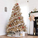 YEAHOME Christmas Tree Skirt, 48 Inch White Soft Faux Fur Tree Skirts Plush Christmas Decorations, White Ornaments Christmas Tree Skirts Xmas Decorations Indoor Holiday Party Decor YEAHOME