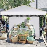 COBIZI 10x10 Canopy Tent with Sidewalls and Mesh Windows 2.0,10x10 Pop up Tent for Parties,Commercial Instant Canopies with Heavy Duty Bag,White Gazebo for Outdoor Activities COBIZI