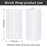 100Pcs Sublimation Shrink Wrap Sleeves,5x10 Inch Heat Transfer Shrink Film Bags for Blanks 20 oz Tumblers,Mugs,Cups,Shrink Wrap Bands for Sublimation OKBA