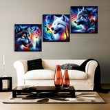 SHICERNHJ 4 Packs Animal Wolf Series Diamond Art Kits for Adults,5D Diamond Painting Kits for Beginner,DIY Full Drill Diamond Dots with Gem Art Kits for Adults,Home Wall Decor 12 x 12Inch SHICERNHJ