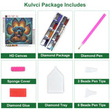 Kulvci Dog Diamond Painting Kits for Adults, Diamond Art Kits for Beginners, 5D DIY Full Drill Gem Craft for Home Decor Gift 12x12inch Kulvci