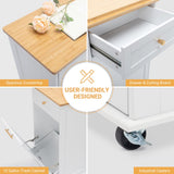 VINGLI Tilt Out Trash Cabinet, Garbage Can Cabinet with Drawer, 10 Gallon Movable/Freestanding Pet Proof Storage Organizer, Modern Trash Can Kitchen Cabinet, Living Room Storage, White VINGLI