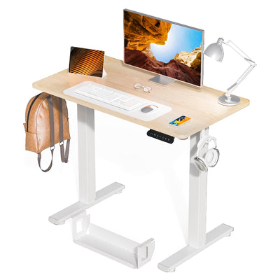 Kingant Standing Desk Height Adjustable Electric [35 x 20 Inch] - Ergonomic Sit Stand Desk for Home Office Computer Workstation With Cable Management