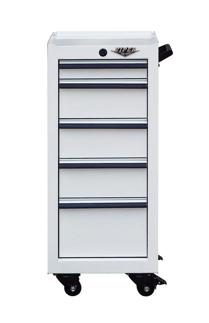 Viper Tool Storage 16-Inch 5-Drawer Rolling Steel Cart, White