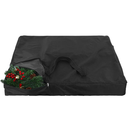 Oudain Pop Up Christmas Tree Storage Bag Large Tree Storage Container Oxford Polyester Christmas Tree Bag with Handles and Zippers for Pop Up Christmas Tree Decorations (Black,34 x 34 x 4.7 Inch)