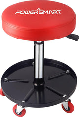 PowerSmart 360°Rolling Mechanic Stool with Tool Tray,300 lbs Capacity, Adjustable 15-20 Inches, Ideal for Garage/Shop Use,PS1101 PowerSmart