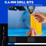 48 Pieces 3D Printer Nozzle Cleaning Kit 0.4 mm Stainless Steel Nozzle Cleaning Needles 3D Printer Nozzle Cleaner for 3D Printer Accessory Hotop