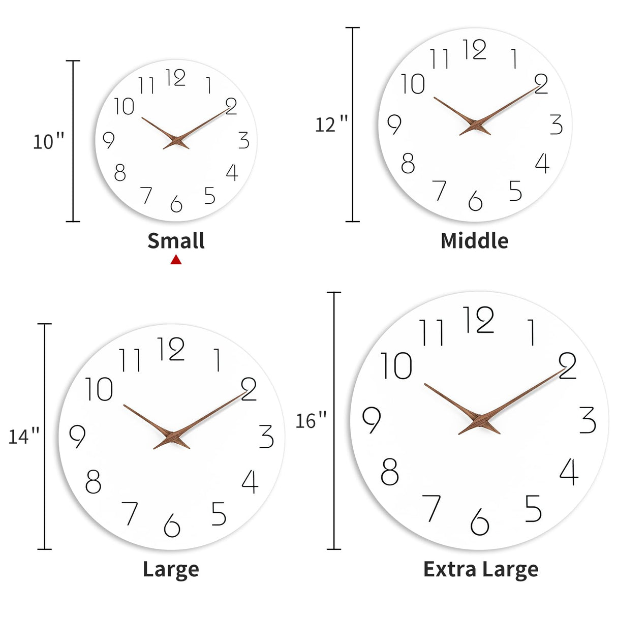 Mosewa Wall Clock 10 Inch Silent Non Ticking Wood Wall Clocks Battery Operated - Wooden White Modern Office Simple Minimalist Clock Decorative for Kitchen,Home,Bathroom,Living Room(10" White) Mosewa