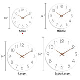 Mosewa Wall Clock 10 Inch Silent Non Ticking Wood Wall Clocks Battery Operated - Wooden White Modern Office Simple Minimalist Clock Decorative for Kitchen,Home,Bathroom,Living Room(10" White) Mosewa