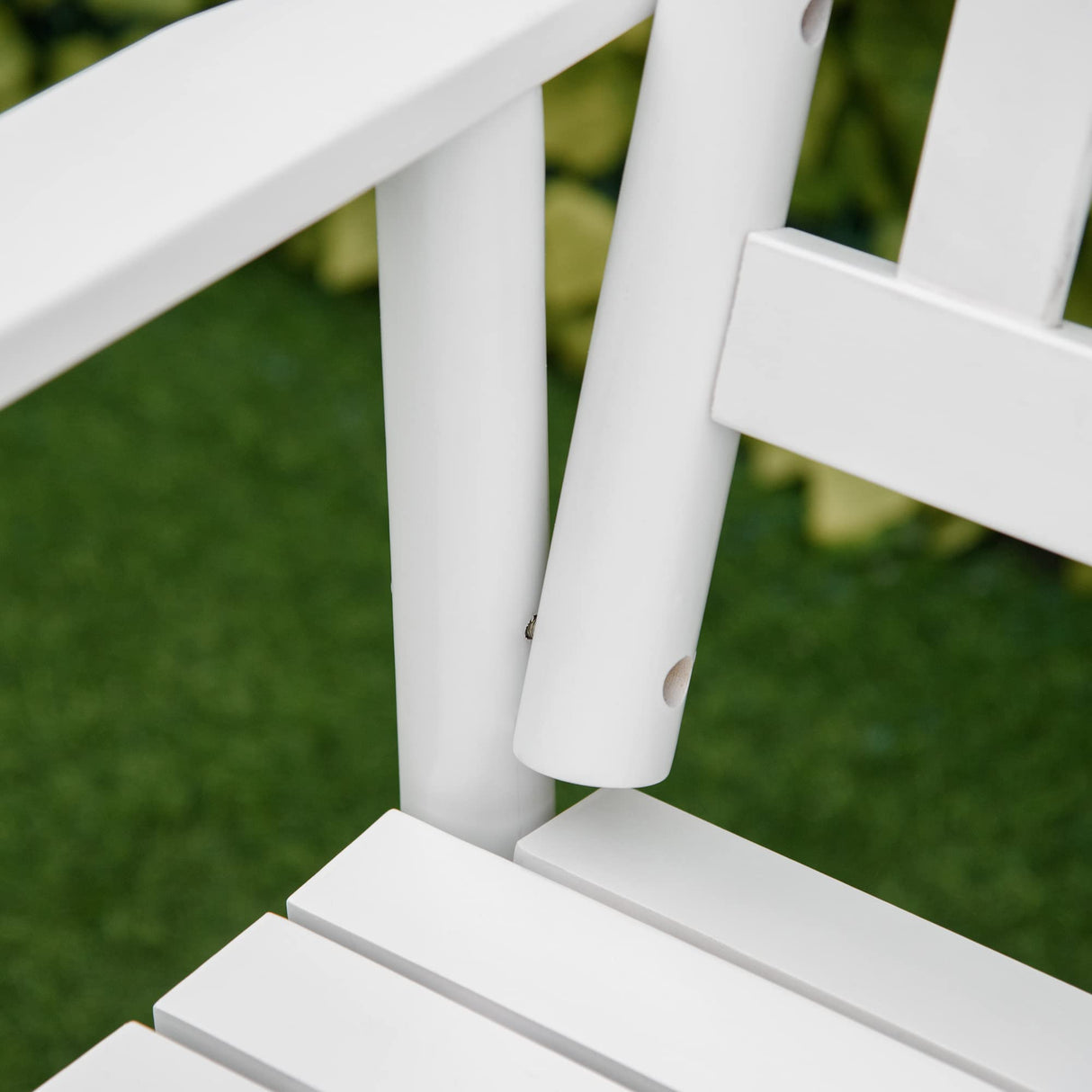 Outsunny White Wooden Patio Glider Bench with High Back and Armrests, Heavy Duty 550lbs Capacity Loveseat Outsunny