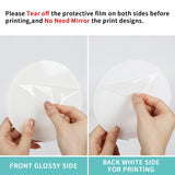 PYD Life 6 Pack Sublimation Acrylic Sign Plaque Display Blanks 5.9" Round with 5.1" x 1.8" Sublimation Acrylic Sheets Stand Thickness 1/6"(4mm) Custom Table Sign for Store Restaurant Party PYD Life