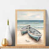 Natuyalo Paint by Numbers for Adults Beginner, Boat on The Beach Acrylic Easy Paint by Numbers Kits Craft Kits for Adults Suitable for Home Wall Decoration Flameless 16x20 Inch Natuyalo