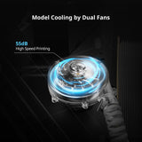 Flsun T1 Pro Delta 3D Printer - New FDM 3D Printer, 1000 mm/s high-Speed Printing, Dual-Gear Strong extruder, one-Button Automatic Leveling, 300°C high-Temperature Nozzle, Al Intelligent Monitoring FLSUN