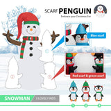 VIVOHOME 6FT Christmas Inflatable Outdoor Decoration, Snowman with Penguin, Navidad Blow Up Yard Decor with Built-in LED Light for Lawn, Garden, Party VIVOHOME