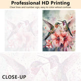 Paint by Numbers for Adults Hummingbirds and Flowers DIY Painting Kit with Acrylic Paints Brushes and Pre Printed Canvas Great for Stress Relief Home Decor or Creative Gift 16x20 Inch TUMOVO