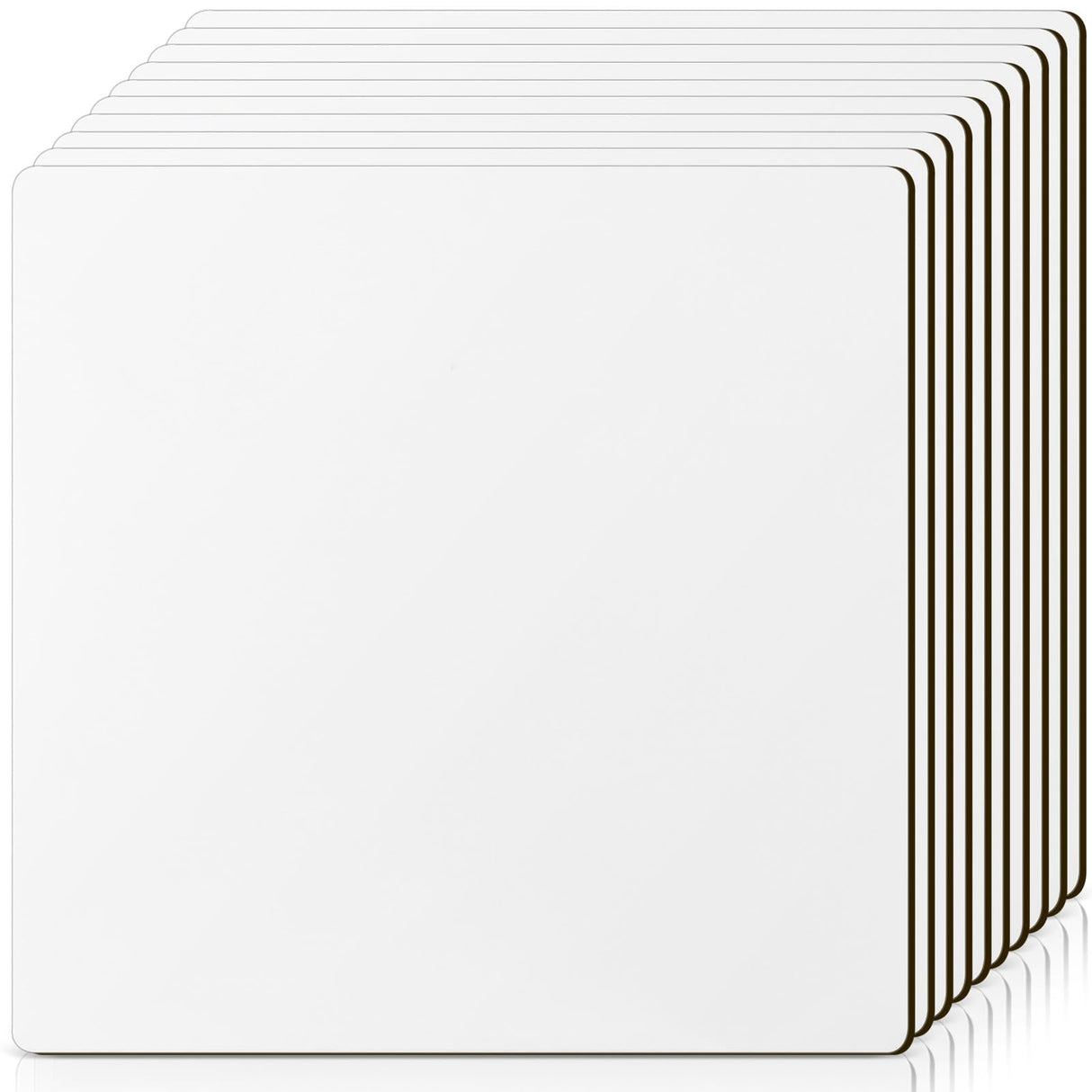 Landical 10 Pack 12" x 12" Square Sublimation Hardboard Blanks MDF Wood Sheets Bulk MDF Board 1/8 Inch Thick Sublimation Cutting Board Blanks for Heat Press Machine Laser Cut DIY Projects, White Landical