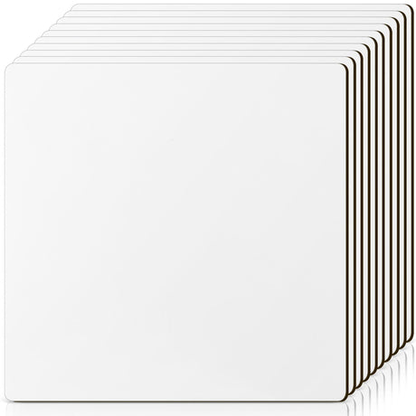 Landical 10 Pack 12" x 12" Square Sublimation Hardboard Blanks MDF Wood Sheets Bulk MDF Board 1/8 Inch Thick Sublimation Cutting Board Blanks for Heat Press Machine Laser Cut DIY Projects, White Landical