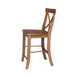 International Concepts X-Back Counter Height Stool,Brown IC International Concepts