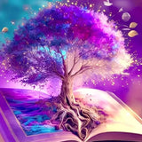 JFYHAB Tree of Life Diamond Painting Kits - DIY Christmas Book Diamond Art Kits for Adults Beginners, Book Tree Diamond Dots Gem Arts Painting Kit for Home Well Decor 12 x12 Inch JFYHAB