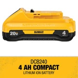 DEWALT 20V MAX 4 Ah Lithium Ion Battery (DCB240) DEWALT