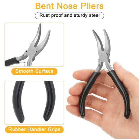 Anezus Jump Rings for Jewelry Making Supplies and Necklace Repair with Jump Ring Pliers and Open Jump Ring(1200Pcs Silver and Gold) anezus