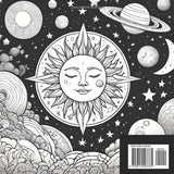 Coloring Book Sun Moon Stars with Planets Majosta