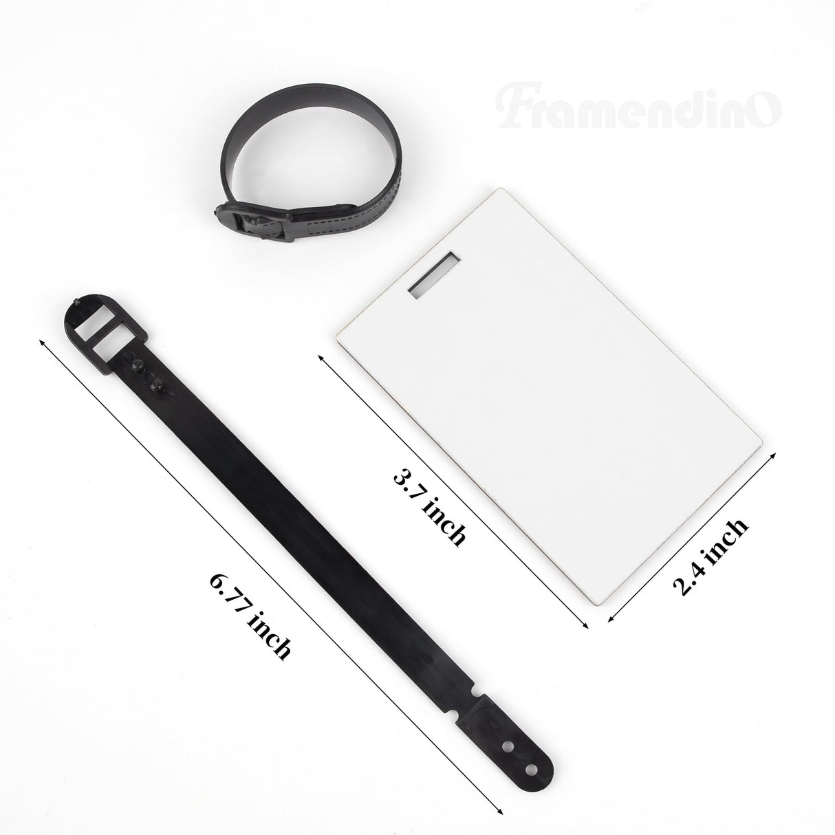 Framendino, 10 Pack Sublimation Blank Luggage Tags with Straps Heat Transfer Double Sided Blank DIY Travel ID Tags Framendino