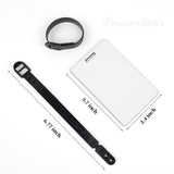 Framendino, 10 Pack Sublimation Blank Luggage Tags with Straps Heat Transfer Double Sided Blank DIY Travel ID Tags Framendino