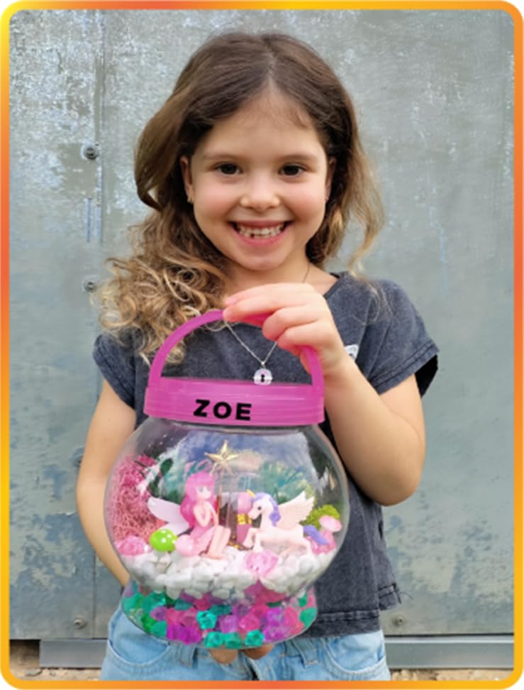 2Pepers STEM for Girls, Fairy & Unicorn Nightlight Present for Girls Age 3 4 5 6 7 8 9 10 Years Old, Kids Terrarium Arts & Crafts, Easter Birthday Fairy Gift & Unicorn Toy STEM Kit Project 2Pepers