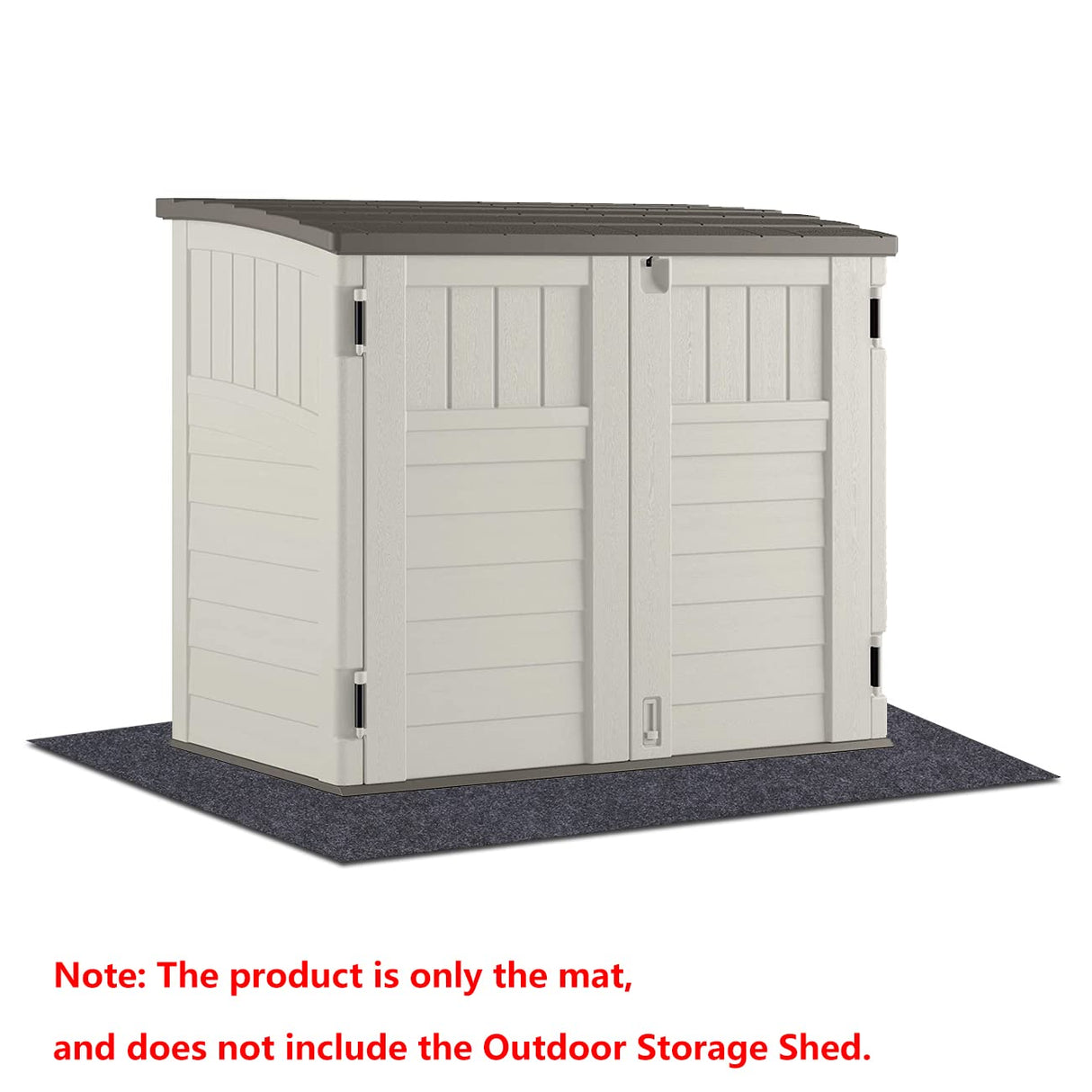 Meitola Outdoor Storage Shed Mat，Waterproof and Dustproof Outdoor Carport Mat—Backing Prevents Liquid Penetration，Soft Material, Patio Furniture Mat，Non-Slip，Washable, Black (8' x 6') Meitola