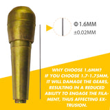 Asbrot Upgrade 3P - Poke Pin Pusher, 3D Printer Nozzle Cleaning Kit, Zinc Alloy Handle with 3 Pin, Must-Have Cleaner for Printing Extruder, Clearing Filament Clog Tool, Dia 1.6mm by L 210mm No Clog Asbrot