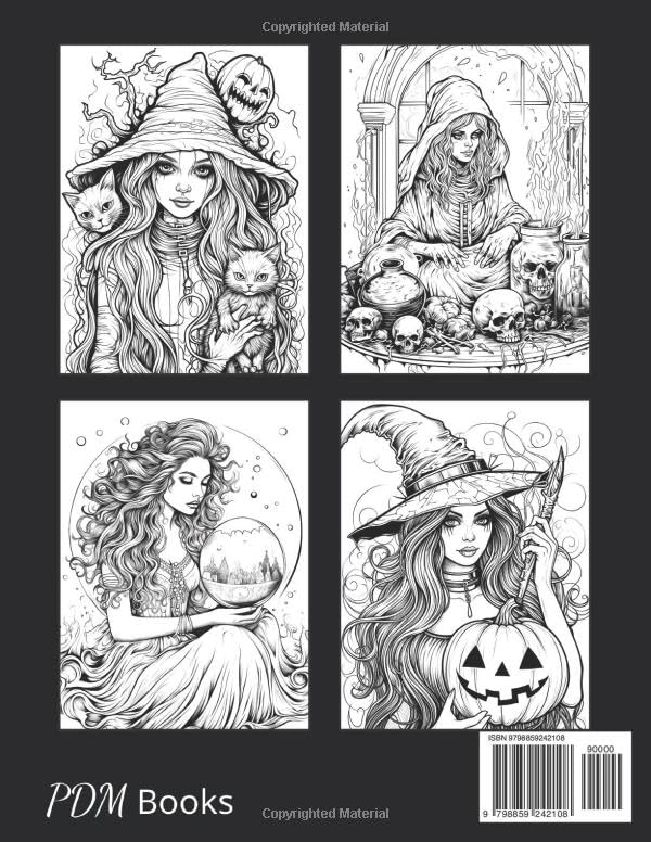 Witch Coloring Book for Adults: Explore Mysteries of Witchcraft, Let Your Creativity Cast the Magic ZONULAR