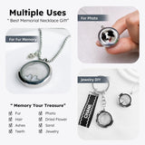 Lifelisa Dog Fur Hair Keepsake Necklace, Ashes Memory Urn with Charm, Glass Circle Memorial Pendant Necklace, Pet Cremation Memorial Jewelry for Women Men, Vial Necklace for Ashes Lifelisa