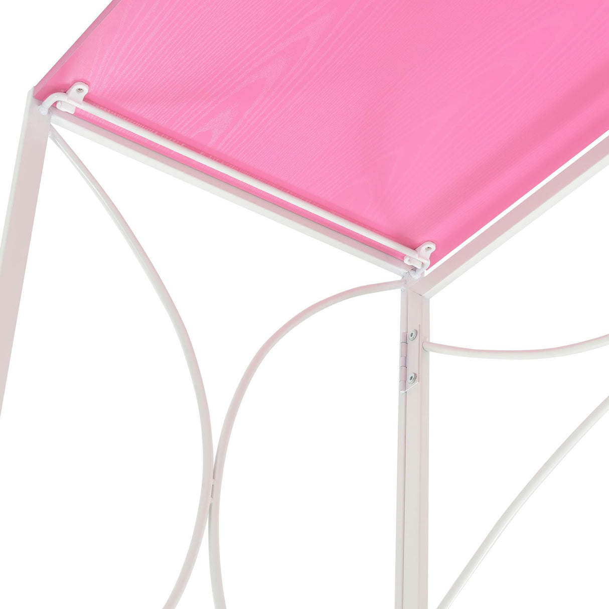 Convenience Concepts Designs2Go Nova Folding Desk 39.5" - Contemporary Modern Office Table, Makeup Vanity and Crafts Table, No Tools Assembly & Easy to Store, Pink/White Convenience Concepts