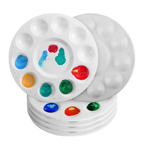 Zalduig Paint Tray Palettes, 6 Pack, Painting Supplies, Painting Palette for Kids, Plastic Palette Zalduig