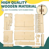 OPHIR Wooden Paint Rack Organizer, Miniature Paint Holder with 104 Holes of 2 Sizes for Model Miniature Paints, Includes 2 Drawers, 2 Painting Handles, 1 Brush Holder, 25 Paintbrush Holes OPHIR