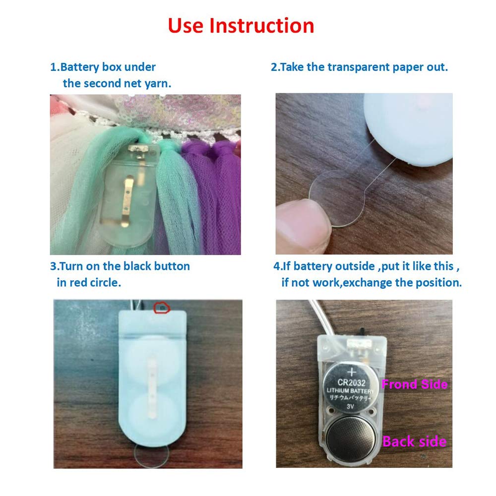 QooGoo Girls Princess Costume Dress LED Light up Fancy Dresses Up Cosplay Party Dress Red Butterfly Pink(Rose Red, 4-5T) QooGoo