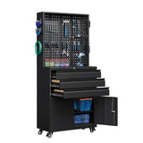 Yizosh Metal Garage Storage Cabinet with Wheels,3-Drawer Rolling Tool Cabinet with 2 Door and Adjustable Shelves,- 71" Steel Tool Cabinet for Warehouse,Garage,Workshop Yizosh