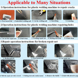 150W Upgraded Plastic Welder Kit,1000PCS Hot Stapler Welding Machine Car Bumper Repair Kit,2 in 1 Plastic Welder Soldering Gun with Weld Rods,6 Types Staples for Bumper/Kayak/Plastic Product Repairs Ghguole