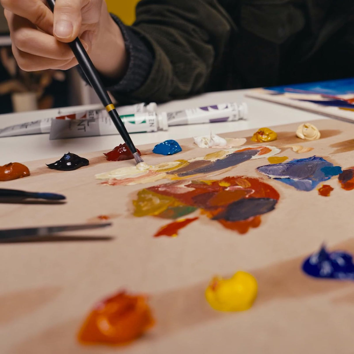 MEEDEN Oil Paint Set - 12 x 22ml (0.74 oz) Color Oil Paints for Adults Students Beginners- Rich Pigment Art Paints for Canvas Painting MEEDEN