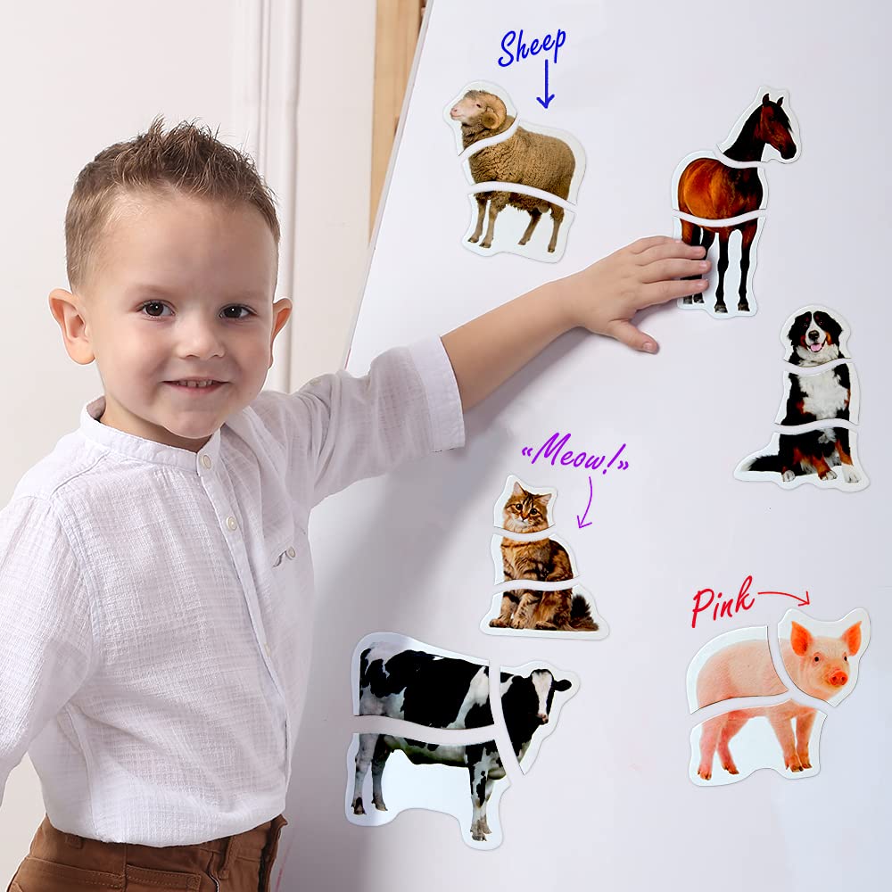 Farm Magnetic Puzzles for Kids Ages 3-5 - Toddler Puzzle - Travel Toys for Kids Ages 3-5 - Magnetic Travel Games Baby Puzzle Kids Puzzle Toys - Puzzle for Preschooler Magnet Puzzles Games magdum