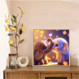 Elephants 5D DIY Diamond Art Kits for Adults,Diamond Art with Full Tools Accessories13.8x13.8 inch,Painting with Round Diamonds for Home Wall Decor Gift(35x35cm) HSENJT