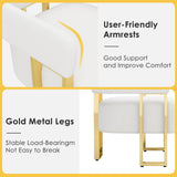 STHOUYN Modern White Accent Chair Set of 2, Boucle Barrel Chairs Set of 2, Arm Chairs for Living Room Bedroom (2, White) STHOUYN