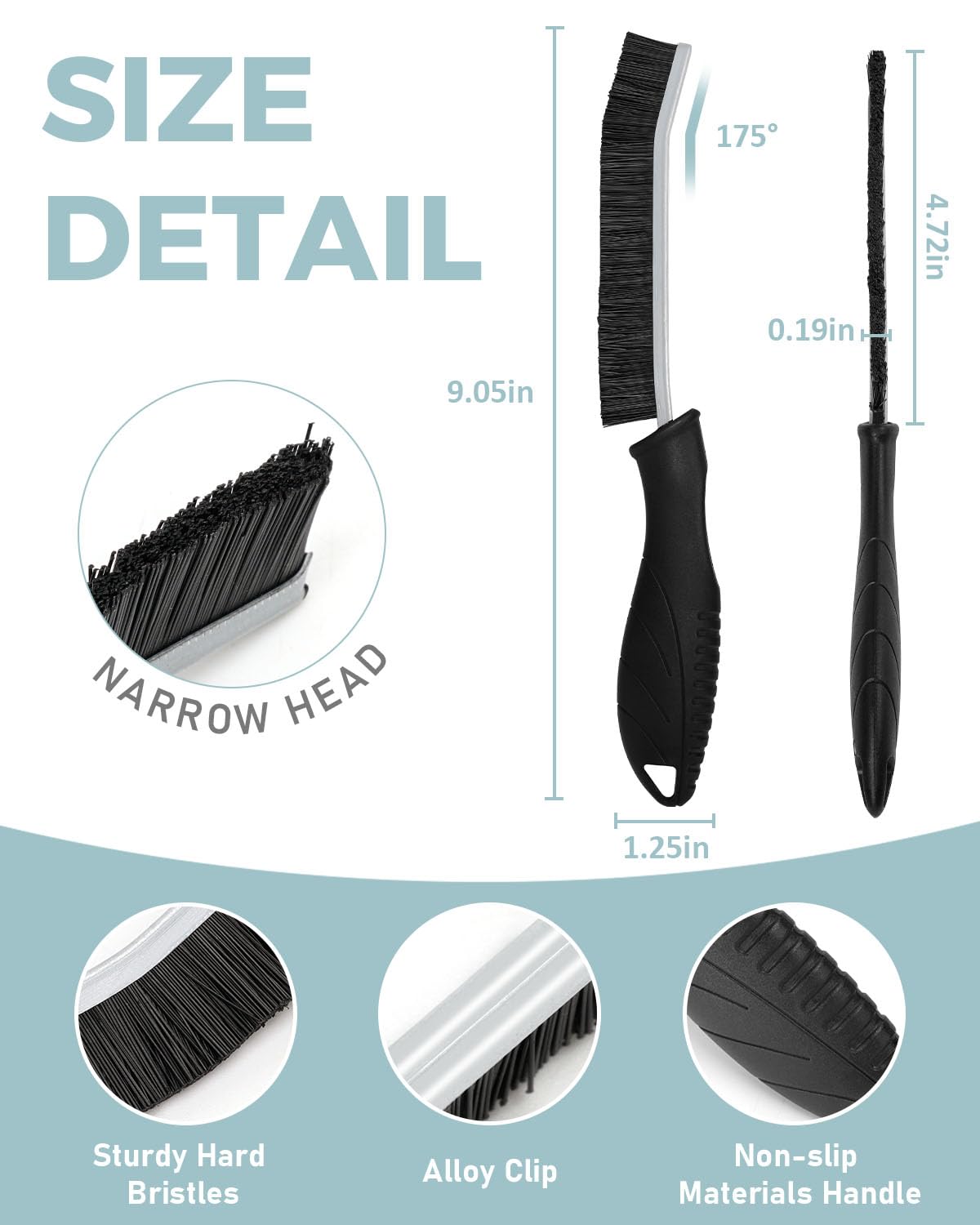 SXhyf Cleaning Brush - Hard Bristle Crevice Cleaning Brush, Multifunctional Gap Scrub Brush, Home Essentials, Bathroom Cleaner Tools for Household Use, Kitchen, Window, Faucets, Toilet, Grout, Car SXhyf