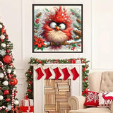 Canrichshop 5D Red Bird Diamond Art Painting Kits for Adults,Christmas Cute Bird Diamond Painting Kits for Beginners,Full Drill Diamond Dots,Gem Art Crafts for Adults Wall Decor 14x14inch Canrichshop