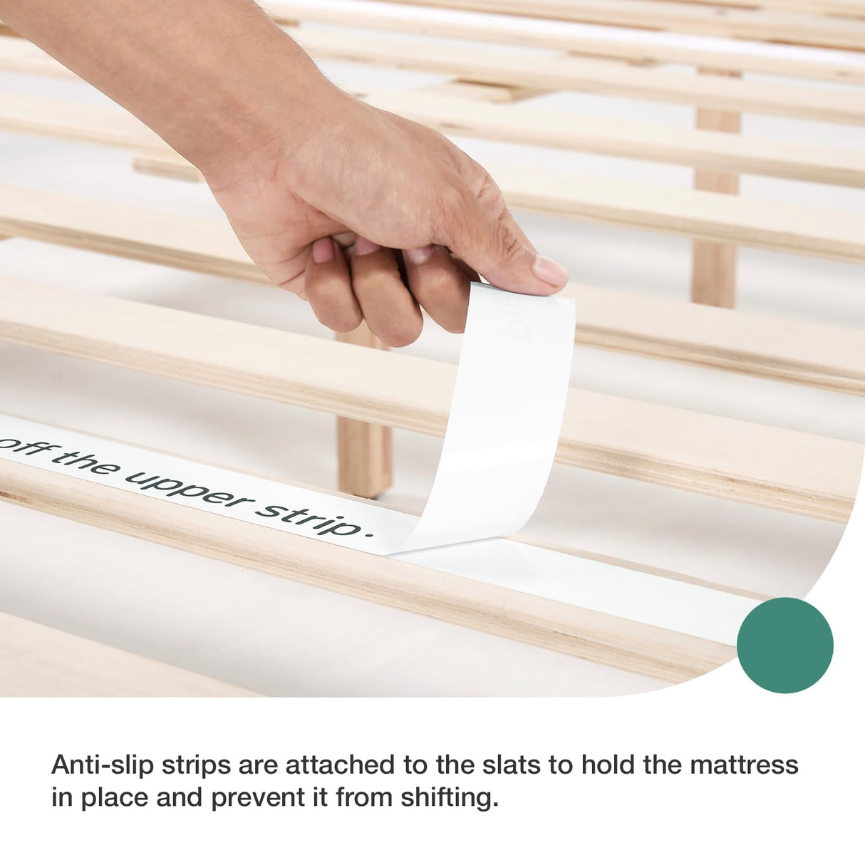 Novilla 12 Inch Wooden King Size Bed Frame, Classic Solid Wood Platform Bed Frame King Size, Sturdy Wood Slat Support, No Box Spring Needed, Easy Assembly Novilla