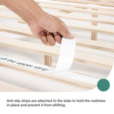 Novilla 12 Inch Wooden King Size Bed Frame, Classic Solid Wood Platform Bed Frame King Size, Sturdy Wood Slat Support, No Box Spring Needed, Easy Assembly Novilla