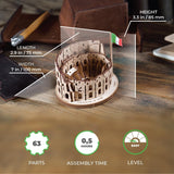 UGEARS Wooden 3D Puzzle Rome Colosseum Model Kit DIY Miniature Craft for Adults Italy Cities Collection 63 Pcs UGEARS