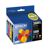 EPSON 288 DURABrite Ultra Ink High Capacity Black & Standard Color Cartridge Combo Pack (T288XL-BCS) Works with Expression XP-330, XP-430, XP-434, XP-340, XP-440, XP-446 Epson